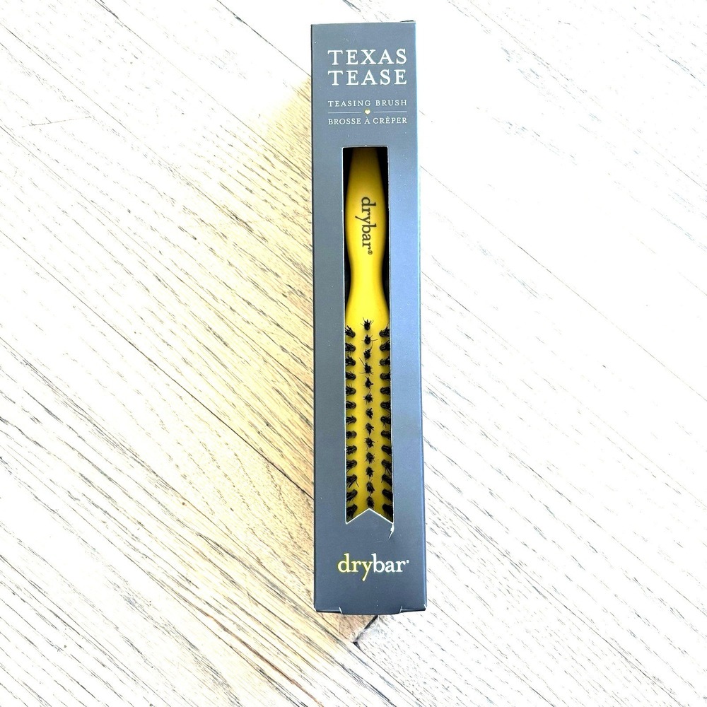 Drybar Texas Tease Yellow Hair Teasing‎ Instant Volume Styling Bristle Brush NEW
